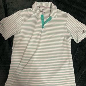 Adidas Golf Polo green and white.